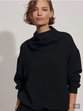 Varley Black Cowl Neck Sweater